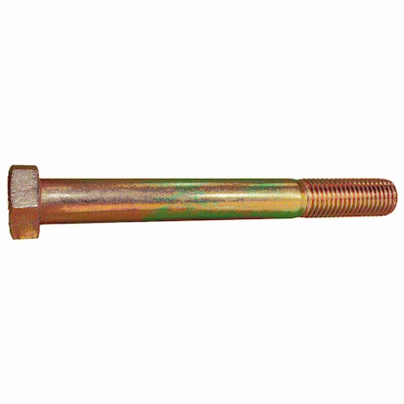 Midwest Fastener Grade 8, 1-1/8"-7 Hex Head Cap Screw, Zinc Yellow Steel, 10 in L, 2 PK 54153